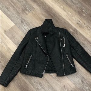 Faux Leather Moto Jacket